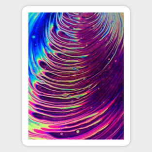 Trippy Neon Waves Sticker